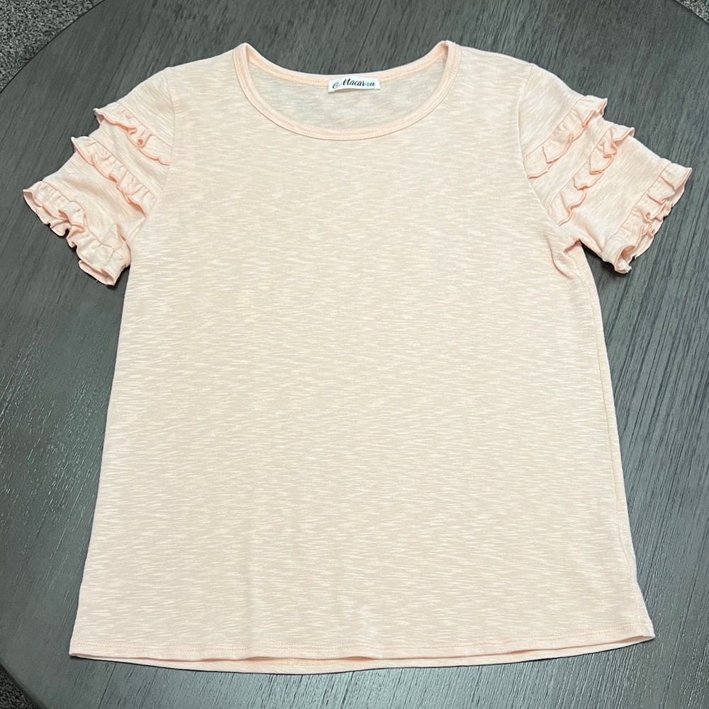 MACARON Soft Peach Knit Top